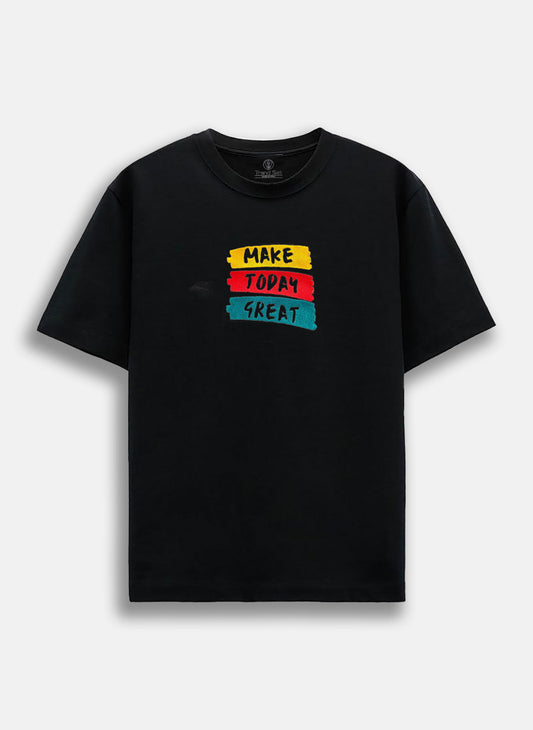 Make Today Great Embroidery Oversized T-Shirt