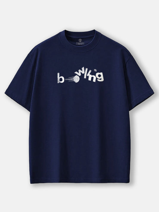 Bowling Embroidery Oversized T-Shirt
