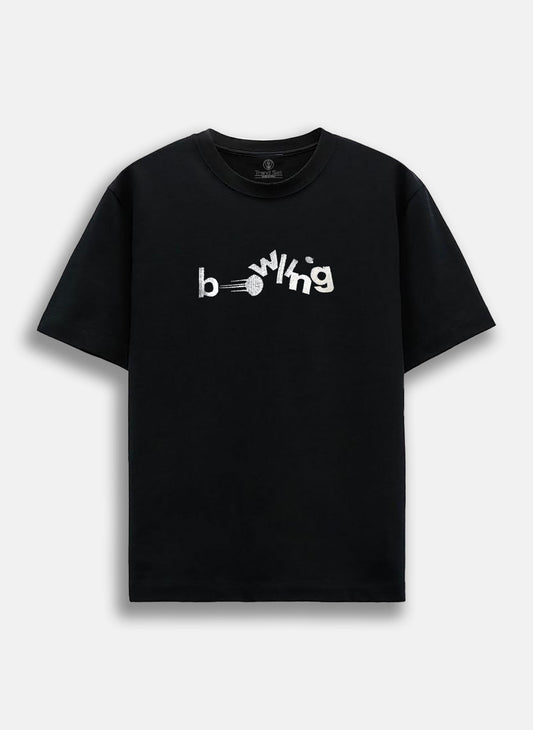 Boling Embroidery Black Oversized T-Shirt