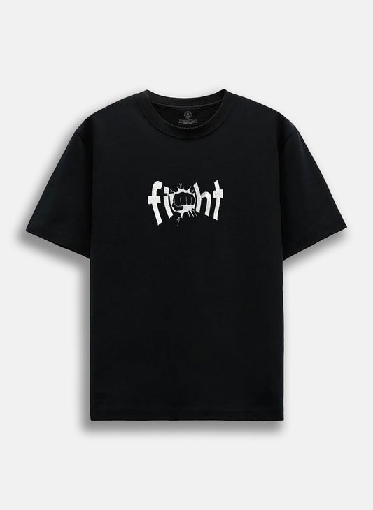 Fight Embroidery Oversized T-Shirt