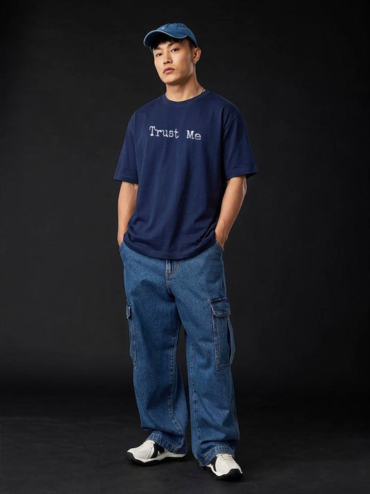 Trust Me Embroidery Oversized T-Shirt