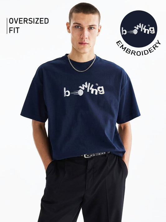 Boling Embroidery White Oversized T-Shirt