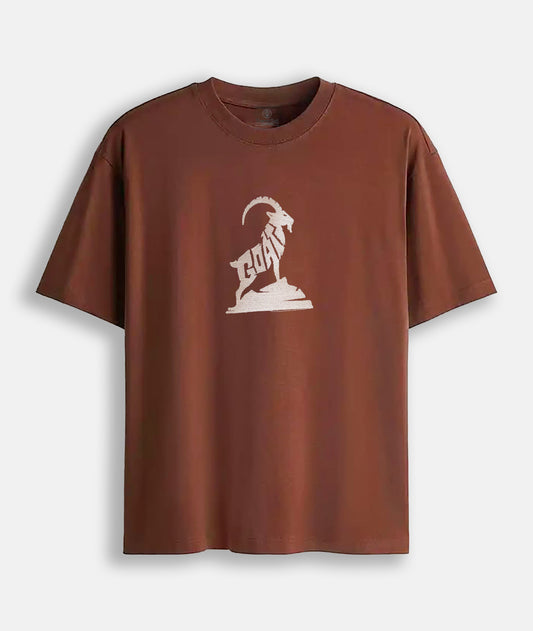 Goat Embroidery Oversized T-Shirt