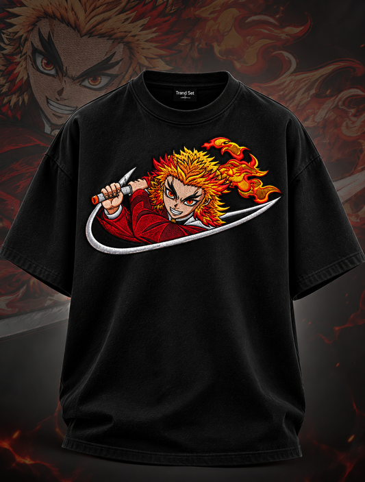 Embroidered Rengoku Anime T-Shirt