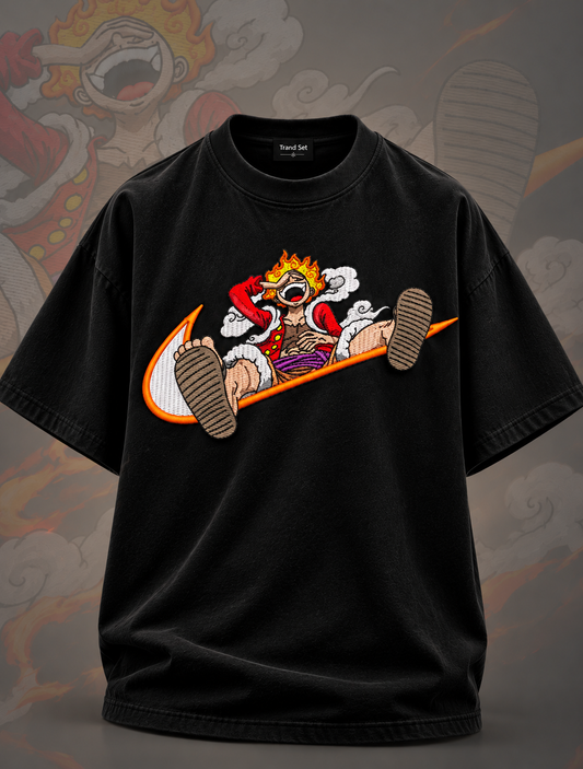 Embroidered Luffy Gear 5 Anime T-Shirt